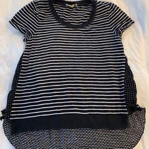 Anthropologie black/white top